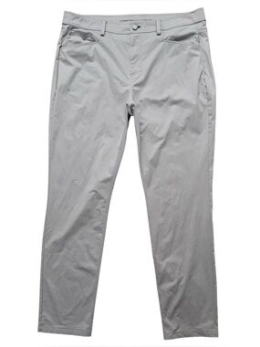 Rhone Commuter Five Pocket Mens Size 40x34 Slim Straight Flyweight Hemmable Gray